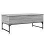 Mesa de centro madera ingeniería metal gris Sonoma 100x50x40 cm en Mesas de centro | Comprar online en Foru.es