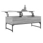 Mesa de centro madera ingeniería metal gris Sonoma 100x50x40 cm en Mesas de centro | Comprar online en Foru.es