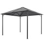 Cenador con tejado aluminio 3x3 m negro de vidaXL, Carpas y cenadores - Ref: Foro24-44641, Precio: 534,69 €, Descuento: %