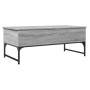 Mesa de centro madera ingeniería metal gris Sonoma 100x50x40 cm en Mesas de centro | Comprar online en Foru.es