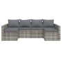 Set de muebles de jardín 2 pzas cojines ratán sintético gris de vidaXL, Conjuntos de jardín - Ref: Foro24-362344, Precio: 379...