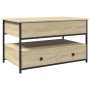 Mesa de centro madera ingeniería metal roble Sonoma 85x50x50 cm en Mesas de centro | Comprar online en Foru.es