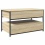 Mesa de centro madera ingeniería metal roble Sonoma 85x50x50 cm en Mesas de centro | Comprar online en Foru.es