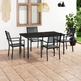 Juego de comedor para jardín 5 piezas acero de vidaXL, Conjuntos de jardín - Ref: Foro24-3073516, Precio: 370,14 €, Descuento: %