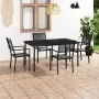 Juego de comedor para jardín 5 piezas acero de vidaXL, Conjuntos de jardín - Ref: Foro24-3073516, Precio: 370,14 €, Descuento: %