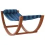 Hamaca mecedora para niños tela azul a rayas de vidaXL, Tumbonas - Ref: Foro24-363468, Precio: 60,77 €, Descuento: %