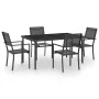 Juego de comedor para jardín 5 piezas acero de vidaXL, Conjuntos de jardín - Ref: Foro24-3073516, Precio: 370,14 €, Descuento: %