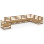 Muebles de jardín 8 piezas marrón miel madera maciza de pino en Conjuntos de jardín | Comprar online en Foru.es