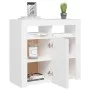 Aparador con luces LED gris brillante 80x35x75 cm de vidaXL, Aparadores - Ref: Foro24-804328, Precio: 94,40 €, Descuento: %
