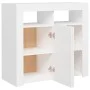 Aparador con luces LED gris brillante 80x35x75 cm de vidaXL, Aparadores - Ref: Foro24-804328, Precio: 94,40 €, Descuento: %