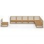 Muebles de jardín 8 piezas marrón miel madera maciza de pino en Conjuntos de jardín | Comprar online en Foru.es