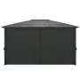 Cenador con cortinas aluminio 4x3x2,6 m negro de vidaXL, Carpas y cenadores - Ref: Foro24-44642, Precio: 953,21 €, Descuento: %