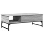 Mesa de centro madera ingeniería metal gris Sonoma 100x50x35 cm en Mesas de centro | Comprar online en Foru.es