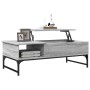 Mesa de centro madera ingeniería metal gris Sonoma 100x50x35 cm en Mesas de centro | Comprar online en Foru.es