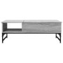 Mesa de centro madera ingeniería metal gris Sonoma 100x50x35 cm en Mesas de centro | Comprar online en Foru.es
