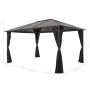 Cenador con cortinas aluminio 4x3x2,6 m negro de vidaXL, Carpas y cenadores - Ref: Foro24-44642, Precio: 953,21 €, Descuento: %