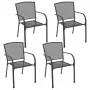 Sillas de jardín diseño malla de acero 4 unidades antracita de vidaXL, Sillas de jardín - Ref: Foro24-310154, Precio: 203,74 ...