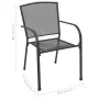 Sillas de jardín diseño malla de acero 4 unidades antracita de vidaXL, Sillas de jardín - Ref: Foro24-310154, Precio: 203,74 ...