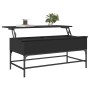 Mesa de centro madera de ingeniería y metal negro 100x50x45 cm en Mesas de centro | Comprar online en Foru.es