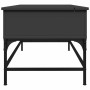 Mesa de centro madera de ingeniería y metal negro 100x50x45 cm en Mesas de centro | Comprar online en Foru.es