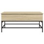 Mesa de centro madera ingeniería metal roble Sonoma 100x50x45cm en Mesas de centro | Comprar online en Foru.es