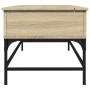 Mesa de centro madera ingeniería metal roble Sonoma 100x50x45cm en Mesas de centro | Comprar online en Foru.es