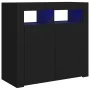 Aparador con luces LED negro 80x35x75 cm de vidaXL, Aparadores - Ref: Foro24-804329, Precio: 76,25 €, Descuento: %
