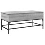 Mesa de centro madera ingeniería metal gris Sonoma 100x50x45 cm en Mesas de centro | Comprar online en Foru.es