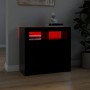 Aparador con luces LED negro 80x35x75 cm de vidaXL, Aparadores - Ref: Foro24-804329, Precio: 77,19 €, Descuento: %