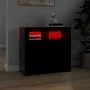 Aparador con luces LED negro 80x35x75 cm de vidaXL, Aparadores - Ref: Foro24-804329, Precio: 76,25 €, Descuento: %