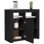 Aparador con luces LED negro 80x35x75 cm de vidaXL, Aparadores - Ref: Foro24-804329, Precio: 76,25 €, Descuento: %