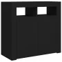 Sideboard with LED lights black 80x35x75 cm by vidaXL, Sideboards - Ref: Foro24-804329, Price: 76,25 €, Discount: %