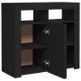 Aparador con luces LED negro 80x35x75 cm de vidaXL, Aparadores - Ref: Foro24-804329, Precio: 77,19 €, Descuento: %