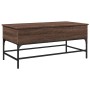 Mesa de centro madera ingeniería metal roble marrón 100x50x45cm en Mesas de centro | Comprar online en Foru.es