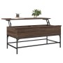 Mesa de centro madera ingeniería metal roble marrón 100x50x45cm en Mesas de centro | Comprar online en Foru.es