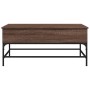 Mesa de centro madera ingeniería metal roble marrón 100x50x45cm en Mesas de centro | Comprar online en Foru.es