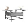 Mesa de centro madera ingeniería metal gris Sonoma 80x80x45 cm en Mesas de centro | Comprar online en Foru.es