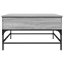Mesa de centro madera ingeniería metal gris Sonoma 80x80x45 cm en Mesas de centro | Comprar online en Foru.es