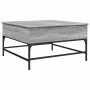 Mesa de centro madera ingeniería metal gris Sonoma 80x80x45 cm en Mesas de centro | Comprar online en Foru.es