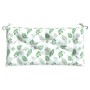 Cojín banco de jardín tela Oxford estampado hojas 100x50x7 cm de vidaXL, Cojines para sillas y sofás - Ref: Foro24-361579, Pr...
