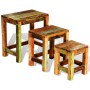 Juego de mesas apilables vintage 3 piezas madera reciclada de vidaXL, Mesas auxiliares - Ref: Foro24-241093, Precio: 154,18 €...