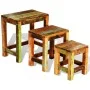 Vintage stackable table set 3 pieces recycled wood by vidaXL, Side tables - Ref: Foro24-241093, Price: 150,90 €, Discount: %