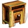 Vintage stackable table set 3 pieces recycled wood by vidaXL, Side tables - Ref: Foro24-241093, Price: 150,90 €, Discount: %