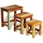 Vintage stackable table set 3 pieces recycled wood by vidaXL, Side tables - Ref: Foro24-241093, Price: 150,90 €, Discount: %