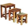 Vintage stackable table set 3 pieces recycled wood by vidaXL, Side tables - Ref: Foro24-241093, Price: 150,90 €, Discount: %