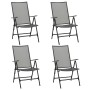Sillas plegables de malla de acero 4 unidades gris antracita de vidaXL, Sillas de jardín - Ref: Foro24-310153, Precio: 202,29...