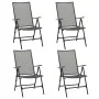 Sillas plegables de malla de acero 4 unidades gris antracita de vidaXL, Sillas de jardín - Ref: Foro24-310153, Precio: 164,18...