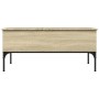 Mesa de centro madera ingeniería metal roble Sonoma 100x50x45cm en Mesas de centro | Comprar online en Foru.es