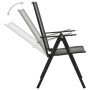 Sillas plegables de malla de acero 4 unidades gris antracita de vidaXL, Sillas de jardín - Ref: Foro24-310153, Precio: 202,29...