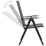 Sillas plegables de malla de acero 4 unidades gris antracita de vidaXL, Sillas de jardín - Ref: Foro24-310153, Precio: 164,18...